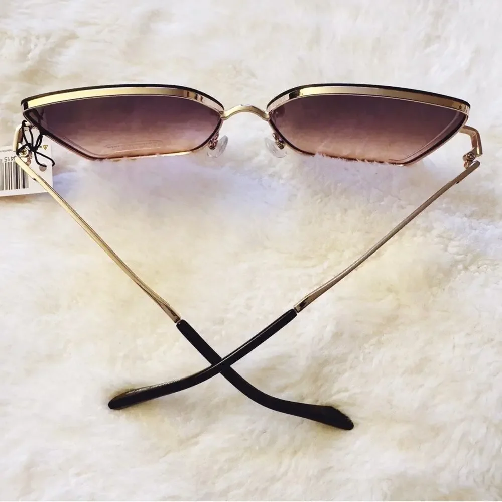 Monica Clear Light Purple Geometric Sunglasses